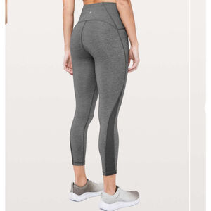 Women's Lululemon Train Times 7/8 Leggings Size 4 Grey Dark Grey